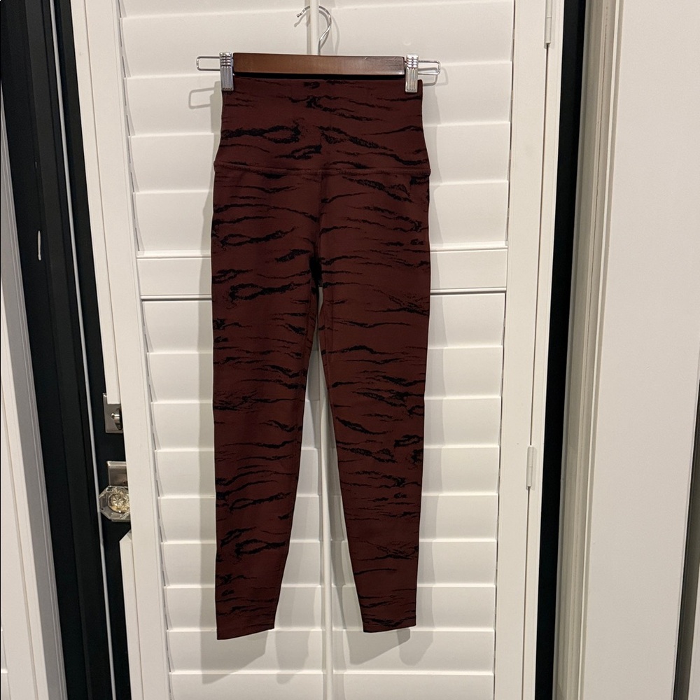Beyond Yoga Maroon and Black Leggings